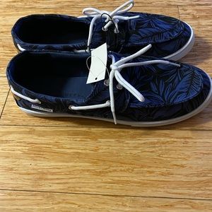 Men's Size 12 Falls Creek Blue Leaf Rower Canvas Shoes, Brand New in Box!